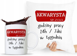 Dla Akwarysty Zestaw Poduszka + Kubek Prezent