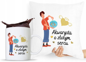 Dla Akwarysty Zestaw Poduszka + Kubek Prezent