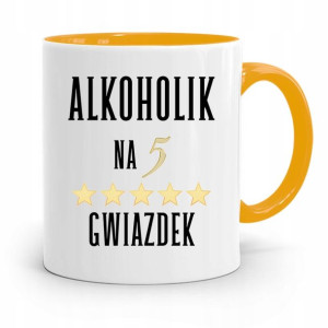 Dla Alkoholika Pijaka Kubek Żółty Na Prezent