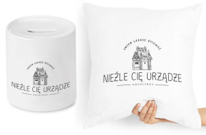 Dla Architekta Zestaw Poduszka + Skarbonka Prezent