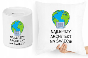 Dla Architekta Zestaw Poduszka + Skarbonka Prezent
