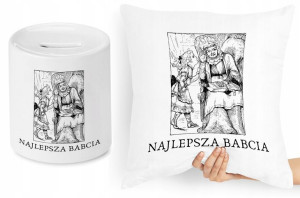 Dla Babci Zestaw Poduszka + Skarbonka Prezent