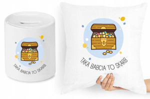 Dla Babci Zestaw Poduszka + Skarbonka Prezent