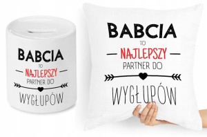 Dla Babci Zestaw Poduszka + Skarbonka Prezent
