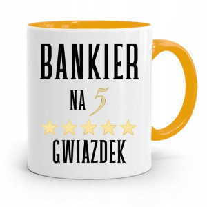 Dla Bankiera Kubek Żółty Na Prezent Na Urodziny