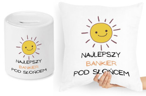 Dla Bankiera Zestaw Poduszka + Skarbonka Prezent