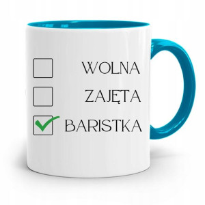 Dla Baristy Baristki Kawiarki Kubek Błękitny