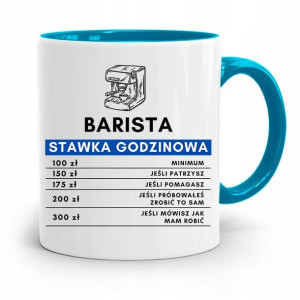 Dla Baristy Baristki Kawiarki Kubek Błękitny