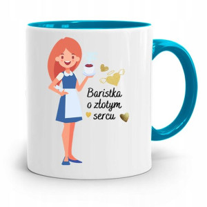 Dla Baristy Baristki Kawiarki Kubek Błękitny