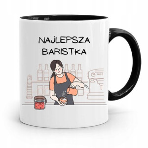 Dla Baristy Baristki Kawiarki Kubek Czarny Prezent
