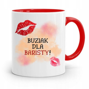 Dla Baristy Baristki Kawiarki Kubek Czerwony