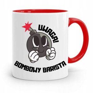 Dla Baristy Baristki Kawiarki Kubek Czerwony