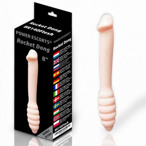 Dwustronne Dildo Analne Prążkowane Dawca Orgazmów 20 Cm