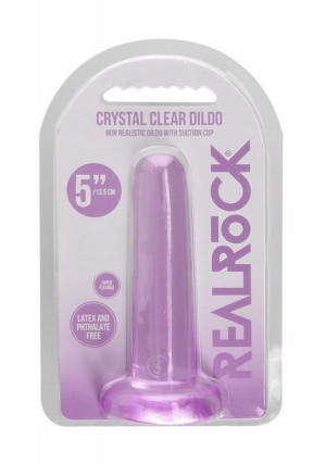 Gładkie Dildo Korek Analny Na Przyssawce Fioletowy 13 Cm