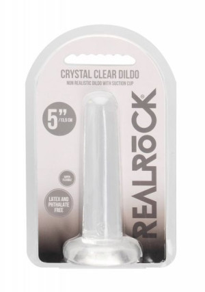 Gładkie Dildo Korek Analny Na Przyssawce Transparentny 13 Cm