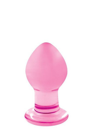 Mały Szklany Klasyczny Korek Analny Wtyczka Plug Różowy