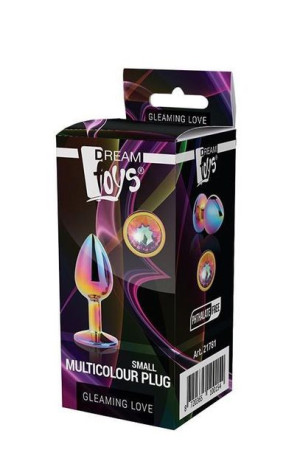 Mały Klasyczny Korek Analny Zatyczka Plug Multicolor Z Kryształem