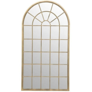 Lustro okno metalowe złote 140 cm