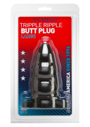 Duży Plug Analany Żebrowany Korek Zatyczka Do Anusa