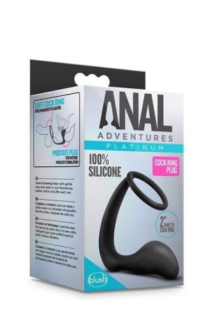 Korek Analny Stymulator Prostaty Z Pierścieniem Na Penisa