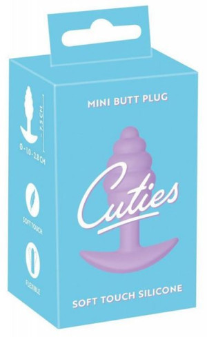 Spiralny Korek Analny Zatyczka Z Uchwytem Cuties Plugs Fioletowy