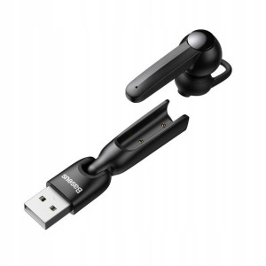 Słuchawka Bluetooth 5.0 Baseus A05 USB Czarna