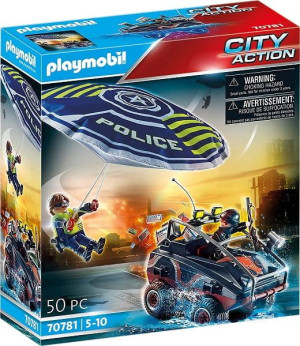 PLAYMOBIL 70781 Pościg Policyjny Spadochron Pojazd