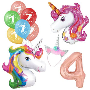 Balony 4 Latka Jednorożec Unicorn Zestaw Mega