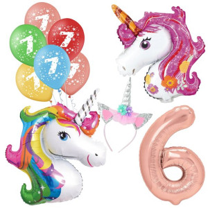 Balony 6 Lat Jednorożec Unicorn Zestaw Mega