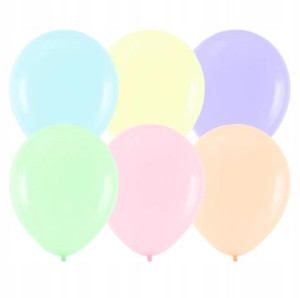 Balony lateksowe pastelowe 25cm 10szt mix kolor