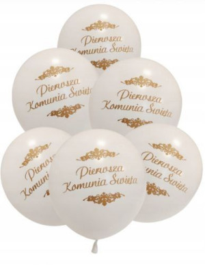 BALONY Pierwsza Komunia Święta 12cali 6szt