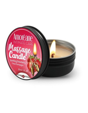 Pobudzająca Świeca Do Masażu Truskawka 30 Ml