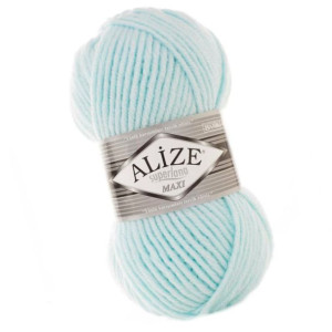 Włóczka Alize Superlana Maxi - 522 Jasny Aqua z Wełną