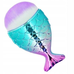 Pędzel do makijażu odpylania malowania make-up RYBKA FISH BRUSH RAINBOW