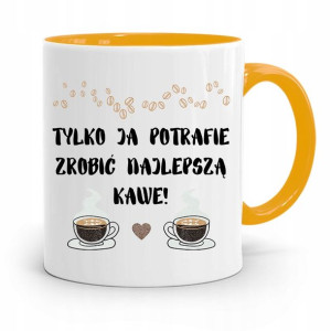 Dla Baristy Baristki Kawiarki Kubek Żółty Prezent