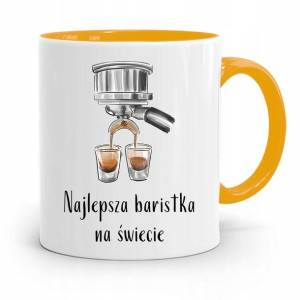 Dla Baristy Baristki Kawiarki Kubek Żółty Prezent
