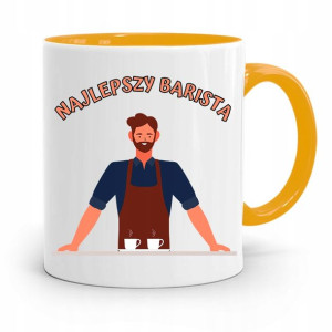 Dla Baristy Baristki Kawiarki Kubek Żółty Prezent