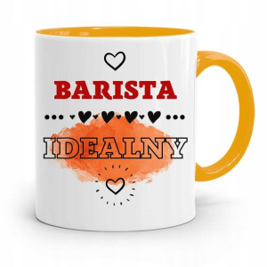 Dla Baristy Baristki Kawiarki Kubek Żółty Prezent
