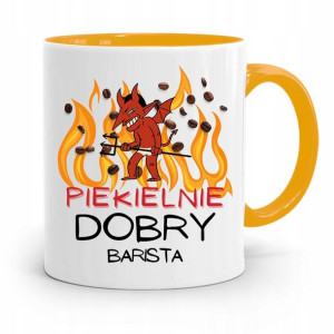 Dla Baristy Baristki Kawiarki Kubek Żółty Prezent
