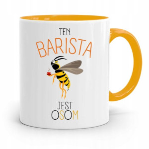 Dla Baristy Baristki Kawiarki Kubek Żółty Prezent