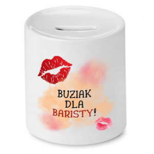 Dla Baristy Prezent Skarbonka Buziak Dla