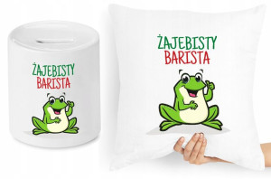 Dla Baristy Zestaw Poduszka + Skarbonka Prezent