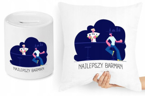 Dla Barmana Zestaw Poduszka + Skarbonka Prezent