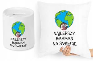 Dla Barmana Zestaw Poduszka + Skarbonka Prezent