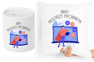 Dla Brata Zestaw Poduszka + Skarbonka Prezent