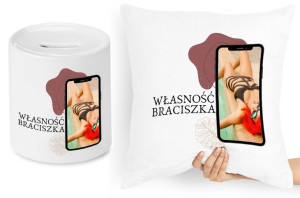 Dla Brata Zestaw Poduszka + Skarbonka Prezent