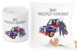 Dla Brata Zestaw Poduszka + Skarbonka Prezent