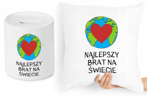 Dla Brata Zestaw Poduszka + Skarbonka Prezent