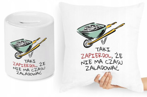 Dla Budowlańca Zestaw Poduszka + Skarbonka