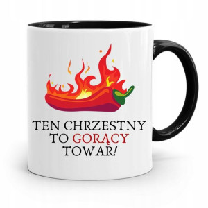 Dla Chrzestnego Chrzestnej Kubek Czarny Na Prezent